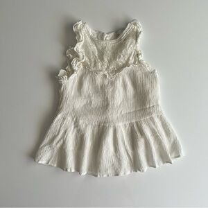 June & Ivy lace top, white, xxs